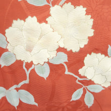 Load image into Gallery viewer, Haori Jacket Vintage(1920-1950) Vermillion Floral pattern Silk #11047A3
