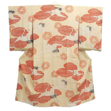 Load image into Gallery viewer, Juban Vintage(1950-1980) Cream white Crane Birds Silk #10508B1

