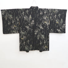 Load image into Gallery viewer, Haori Jacket Vintage(1950-1980) Black Abstract art Silk #9774A4

