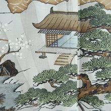 Load image into Gallery viewer, Men&#39;s Juban Gray Landscape Silk #10453A4
