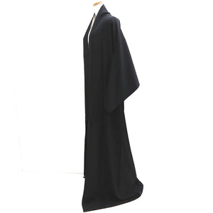 Kimono Black Family crest Silk #10249E3