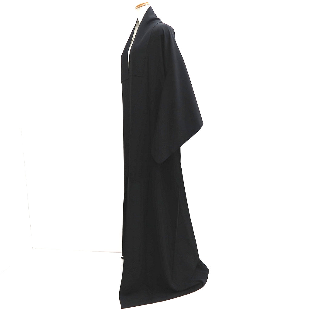 Kimono Black Family crest Silk #10249E3