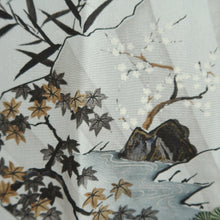 Load image into Gallery viewer, Men&#39;s Juban Gray Landscape Silk #10453A4

