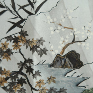 Men's Juban Gray Landscape Silk #10453A4