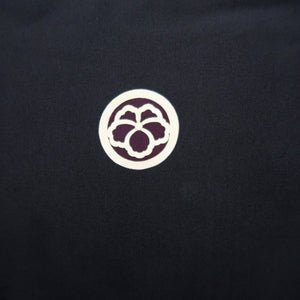 Men's Haori Vintage(1950-1980) Black Landscape Silk #10287E4