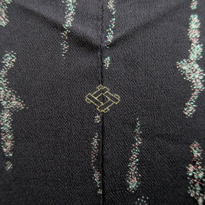Haori Jacket Vintage(1950-1980) Black Abstract art Silk #9774A4