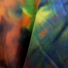 Load image into Gallery viewer, Haori Jacket Orange Black Green Abstract art Silk #10799D5
