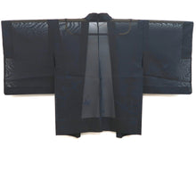 Load image into Gallery viewer, Haori Jacket Vintage(1950-1980) Black Blue See-Through Grass Silk #10042C5
