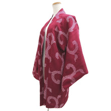 Load image into Gallery viewer, Haori Jacket Vintage(1950-1980) Wine red Shibori Karakusa Silk #11018A2
