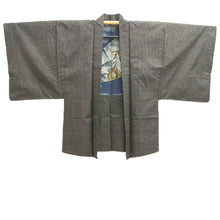 Load image into Gallery viewer, Men's Haori Vintage(1950-1980) Dark Brown Tiger Silk #10644C4
