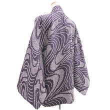 Load image into Gallery viewer, Haori Jacket Vintage(1950-1980) Purple Shibori Wave Silk #10598C2

