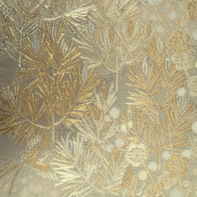 Load image into Gallery viewer, Fukuro Obi Gold Silver Bird Plum blossom Pine Tree Silk BB308V8
