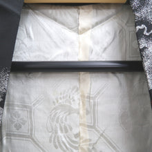 Load image into Gallery viewer, Haori Jacket Vintage(1950-1980) Black Gold Silver Curling Wave Cloud Silk #10828E2
