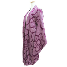 Load image into Gallery viewer, Haori Jacket Vintage(1920-1950) Purple Shibori Floral pattern Karakusa Silk #11058A3
