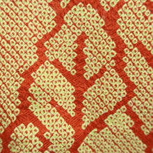Load image into Gallery viewer, Haori Jacket Vintage(1950-1980) Yellow Vermillion Full Shibori Tree Silk #10958F2
