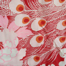 Load image into Gallery viewer, Juban Vintage(1920-1950) Red Peacock Silk #10382F4
