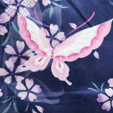 Load image into Gallery viewer, Yukata Midnight blue Butterfly Cotton #10752D3

