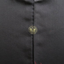 Load image into Gallery viewer, Haori Jacket Black Gold Red Bird Silk #10998F4
