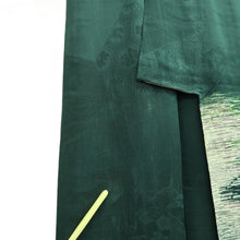 Load image into Gallery viewer, Kimono Vintage(1950-1980) Green Rippling water Silk #10782D4
