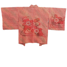 Load image into Gallery viewer, Haori Jacket Vintage(1950-1980) Red Full Shibori Peony Silk #10928F1
