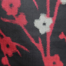 Load image into Gallery viewer, Kimono Vintage(1920-1950) Black Red Meisen Plum blossom Branch Silk #10771D4
