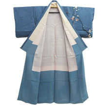 Load image into Gallery viewer, Kimono Vintage(1950-1980) Light Blue Plum blossom Branch Silk #10260E3
