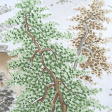 Load image into Gallery viewer, Men's Juban Blueish Gray Landscape Silk #10667C5
