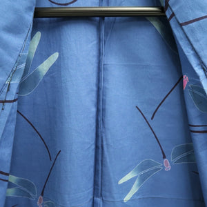 Yukata Blue Dragonfly Cotton #9916B4