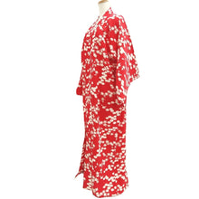 Load image into Gallery viewer, Juban Vintage(1950-1980) Red Maple Leaf Chrysanthemum Silk #10383F4
