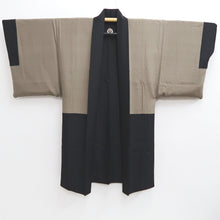 Load image into Gallery viewer, Men&#39;s Haori Vintage(1950-1980) Black Landscape Silk #10287E4

