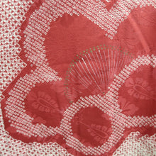 Load image into Gallery viewer, Haori Jacket Vintage(1920-1950) Light Red Shibori Plum blossom Silk #11038A3

