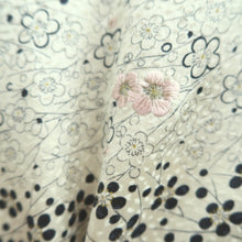 Load image into Gallery viewer, Haori Jacket Pearl white Plum blossom Embroidery Silk #10859E3
