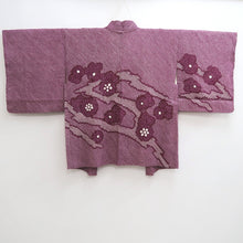 Load image into Gallery viewer, Haori Jacket Vintage(1950-1980) Purple Shibori Peony Silk #10027C4
