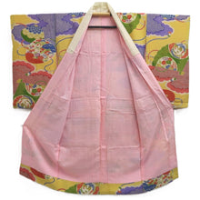 Load image into Gallery viewer, Juban Vintage(1920-1950) Light Yellow Phoenix Silk #10371F4
