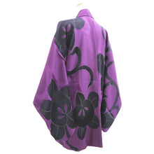 Load image into Gallery viewer, Haori Jacket Vintage(1950-1980) Purple Tachibana Silk #10608C2
