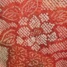 Load image into Gallery viewer, Haori Jacket Vintage(1950-1980) Red Full Shibori Peony Silk #10928F1

