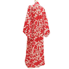 Load image into Gallery viewer, Juban Vintage(1950-1980) Red Maple Leaf Chrysanthemum Silk #10383F4
