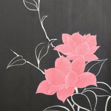 Load image into Gallery viewer, Haori Jacket Black Flower Branch Silk #10818E1
