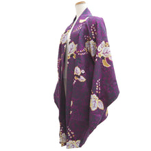 Load image into Gallery viewer, Haori Jacket Vintage(1920-1950) Purple Paulownia Silk #10698D1
