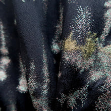 Load image into Gallery viewer, Haori Jacket Vintage(1950-1980) Black Abstract art Silk #9774A4

