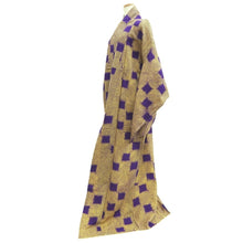 Load image into Gallery viewer, Kimono Vintage(1920-1950) Purple Yellow Shibori Silk #10772D4
