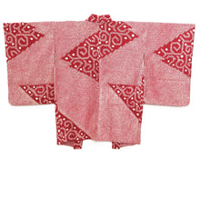 Load image into Gallery viewer, Haori Jacket Vintage(1920-1950) Red Shibori Botanical Silk #11007F5
