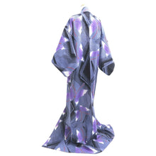 Load image into Gallery viewer, Yukata Gray Butterfly Cotton #10753D3
