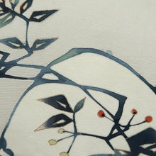 Load image into Gallery viewer, Haori Jacket Vintage(1950-1980) Grayish White Botanical Silk #10847E3
