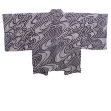 Load image into Gallery viewer, Haori Jacket Vintage(1950-1980) Purple Shibori Wave Silk #10598C2
