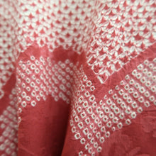 Load image into Gallery viewer, Haori Jacket Vintage(1920-1950) Light Red Shibori Plum blossom Silk #11038A3
