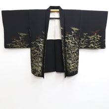 Load image into Gallery viewer, Haori Jacket Vintage(1950-1980) Black Gold Chrysanthemum Silk #10192D5

