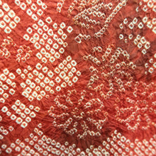 Load image into Gallery viewer, Haori Jacket Vintage(1950-1980) Red Full Shibori Peony Silk #10928F1
