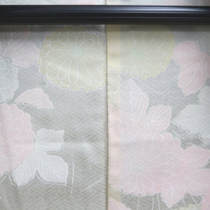 Haori Jacket Vintage(1950-1980) Black Plum blossom Branch Silk #9734A2