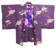 Load image into Gallery viewer, Haori Jacket Vintage(1920-1950) Purple Paulownia Silk #10698D1
